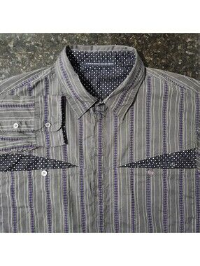 Vintage Y2K Marithe Francois Girbaud Button Up Shirt Punk Rave Grunge Rock Rap